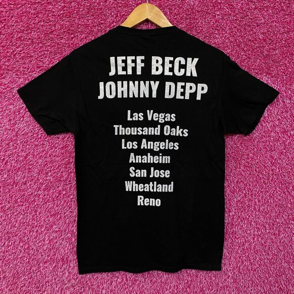 Jeff Beck Johnny Depp California Nevada Rock Tour Run Tee S - Picture 3 of 4